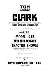 spare parts catalog TCM Clark Michigan Tractor Shovel 125B Parts Manual Supplement PDF