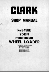 repair manual TCM Clark Michigan 75BN Wheel Loader Shop  Manual PDF