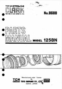 spare parts catalog TCM Clark Equipment 125BN Parts Manual PDF
