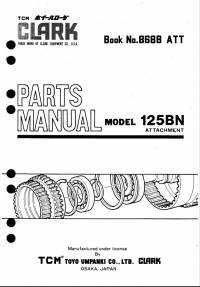 spare parts catalog TCM Clark Equipment 125BN Attechment Parts Manual PDF