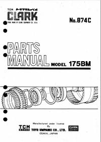 spare parts catalog TCM Clark Equipment 175BM Parts Catalog PDF