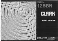 repair manual TCM Clark Wheel Loader 125BN Operators Manual PDF