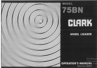 repair manual TCM Clark Wheel Loader 75BN Operators Manual PDF