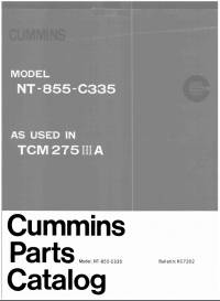 spare parts catalog TCM Cummins NT-855-C335 as user in TCM 275 IIIA Parts Catalog PDF