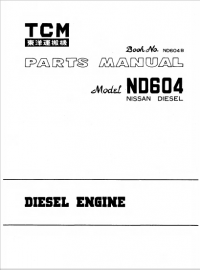 spare parts catalog TCM Nissan Diesel Engine ND604 Parts Manual PDF
