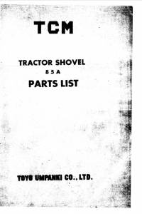spare parts catalog TCM Tractor Shovel 85A Parts List PDF