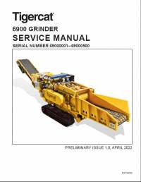repair manual Tigercat 6900 Grinder Service Manual PDF