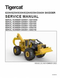 repair manual Tigercat 620H/625H/630H/632H/635H/C640H Skidder Service Manual PDF
