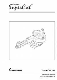 repair manual Tigercat Hultdins SuperCut 100 Installation Manual PDF
