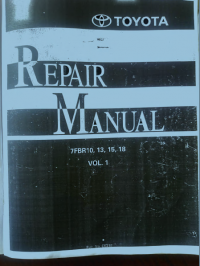 repair manual Toyota Electric Powered Forklift 7BR10 13, 15, 18 Repair Manual PDF