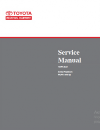 repair manual Toyota High Level Orderpicker 7BPUE15 Service Manual PDF