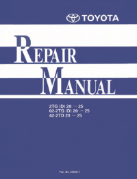 repair manual Toyota Tractor 2TG/2TG20, 25 Series Repair Manual PDF