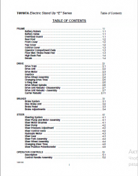 repair manual TOYOTA Electric Stand Up “E” Series Manual PDF