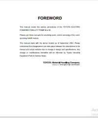 repair manual Toyota Electric Powered Forklift 7FBMF16 to 50 Repair Manual PDF