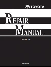 repair manual Toyota Tractort 2TE15 and 2TE18 Repair Manual PDF