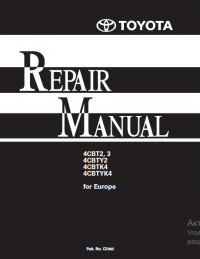 repair manual Toyota Tractor 4CBT2,3 ,4CBTY2, 4CBTK4, 4CBTYK4 Repair Manual PDF