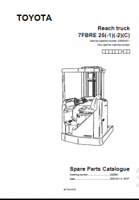spare parts catalog Toyota Reach truck 7FBRE 25(-1)(-2)(C) Spare Parts Catalog PDF