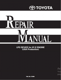 repair manual Toyota LPG DEVICE for 4Y-E ENGINE Repair Manual PDF