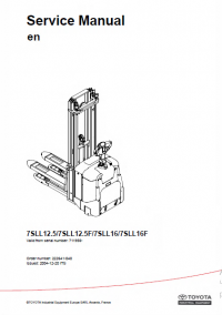 repair manual Toyota Truck 7SLL12.5, 7SLL12.5F, 7SLL16, 7SLL16F Service Manual PDF