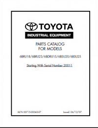 spare parts catalog Toyota 6BRU18, 6BRU23, 6BDRU15, 6BSU20, 6BSU25 Parts Manual PDF
