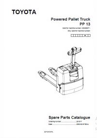 spare parts catalog Toyota Powered Pallet Truck PP 13 Spare Parts Catalog PDF