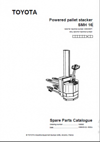 spare parts catalog Toyota Powered pallet stacker SMH 16 Spare Parts Catalog PDF