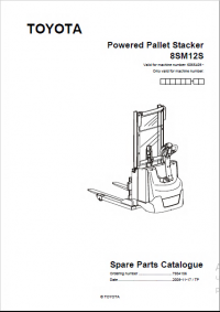 spare parts catalog Toyota Powered Pallet Stacker 8SM12S Spare Parts Catalog PDF