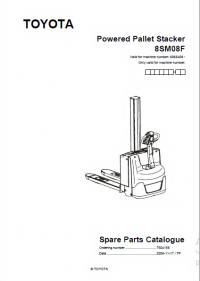 spare parts catalog Toyota Powered Pallet Stacker 8SM08F Spare Parts Catalog PDF