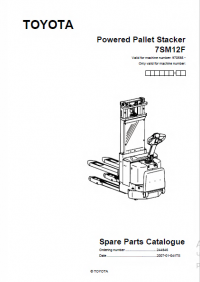 spare parts catalog Toyota Powered Pallet Stacker 7SM12F Spare Parts Catalog PDF