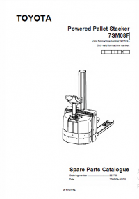 spare parts catalog Toyota Powered Pallet Stacker 7SM08F Spare Parts Catalog PDF
