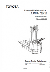 spare parts catalog Toyota Powered Pallet Stacker 7 SM10 / 7 SM12 Spare Parts Catalog PDF