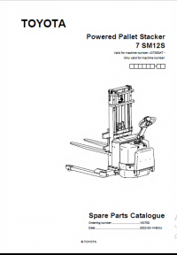 spare parts catalog Toyota Powered Pallet Stacker 7 SM12S Spare Parts Catalog PDF