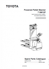 spare parts catalog Toyota Powered Pallet Stacker 7 SM12F Spare Parts Catalog PDF
