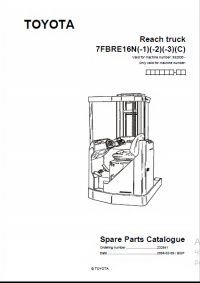 spare parts catalog Toyota Reach truck 7FBRE16N (-1)(-2)(-3)(C) Spare Parts Catalog PDF