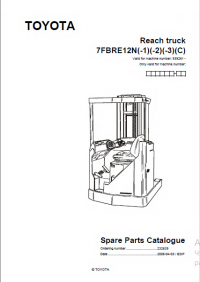 spare parts catalog Toyota Reach truck 7FBRE12N(-1)(-2)(-3)(C) Spare Parts Catalog PDF