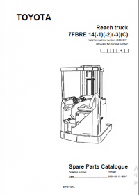 spare parts catalog Toyota Reach truck 7FBRE 14(-1)(-2)(-3)(C) Spare Parts Catalog PDF