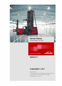 repair manual Linde Material Handling Series 011, K Generation 4, 48 V Workshop Manual PDF