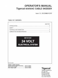repair manual Tigercat Cable Skidder 604/604C Operator’s Manual PDF