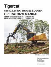 repair manual Tigercat Shovel Logger S855C/LS855C Operator’s Manual PDF