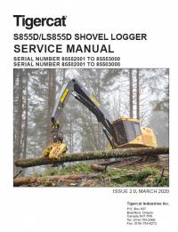 repair manual Tigercat Shovel Logger S855D/LS855D Service Manual PDF