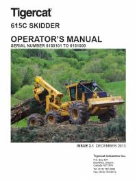 repair manual Tigercat Skidder 615C Operator’s Manual PDF
