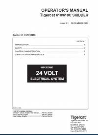 repair manual Tigercat Skidder 610/610C Operator’s Manual PDF