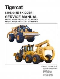 repair manual Tigercat Skidder 610E/615E Service Manual PDF