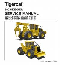 repair manual Tigercat Skidder 602 Service Manual PDF