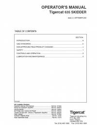 repair manual Tigercat Skidder 635 Operator’s Manual PDF