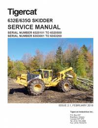 repair manual Tigercat Skidder 632E/635G Service Manual PDF