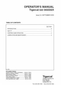 repair manual Tigercat Skidder 620 Operator’s Manual PDF