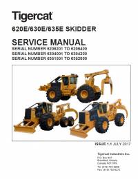 repair manual Tigercat Skidder 620E/630E/635E Service Manual PDF