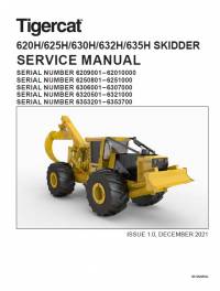 repair manual Tigercat Skidder 620H/625H/630H/632H/635H Service Manual PDF