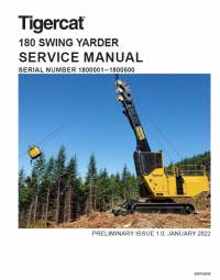 repair manual Tigercat Swing Yarder 180 Service Manual PDF